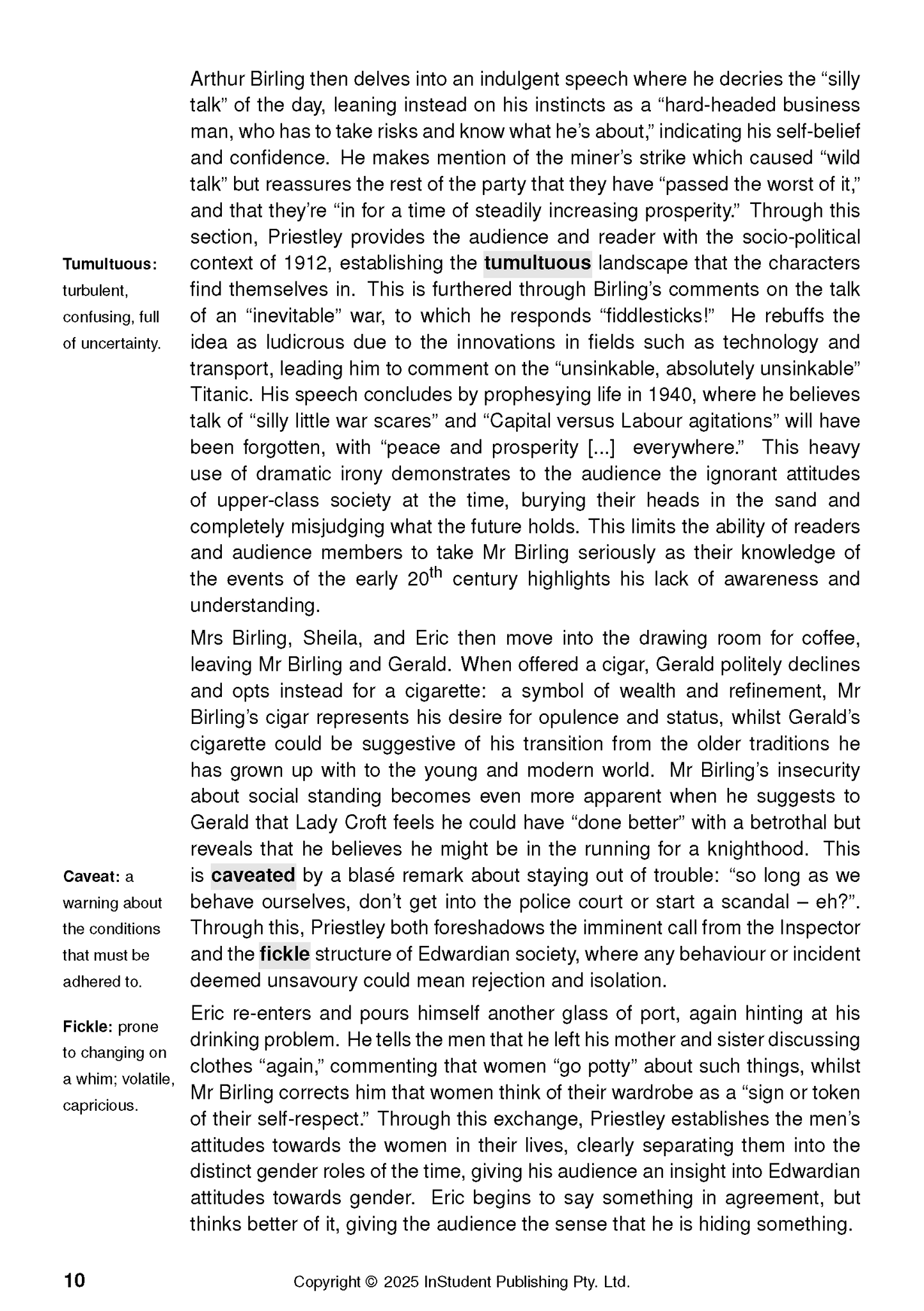 Text Guide: An Inspector Calls by J. B. Priestley