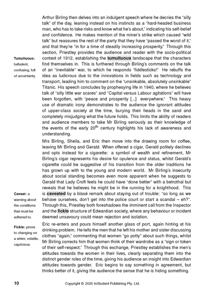 Text Guide: An Inspector Calls by J. B. Priestley