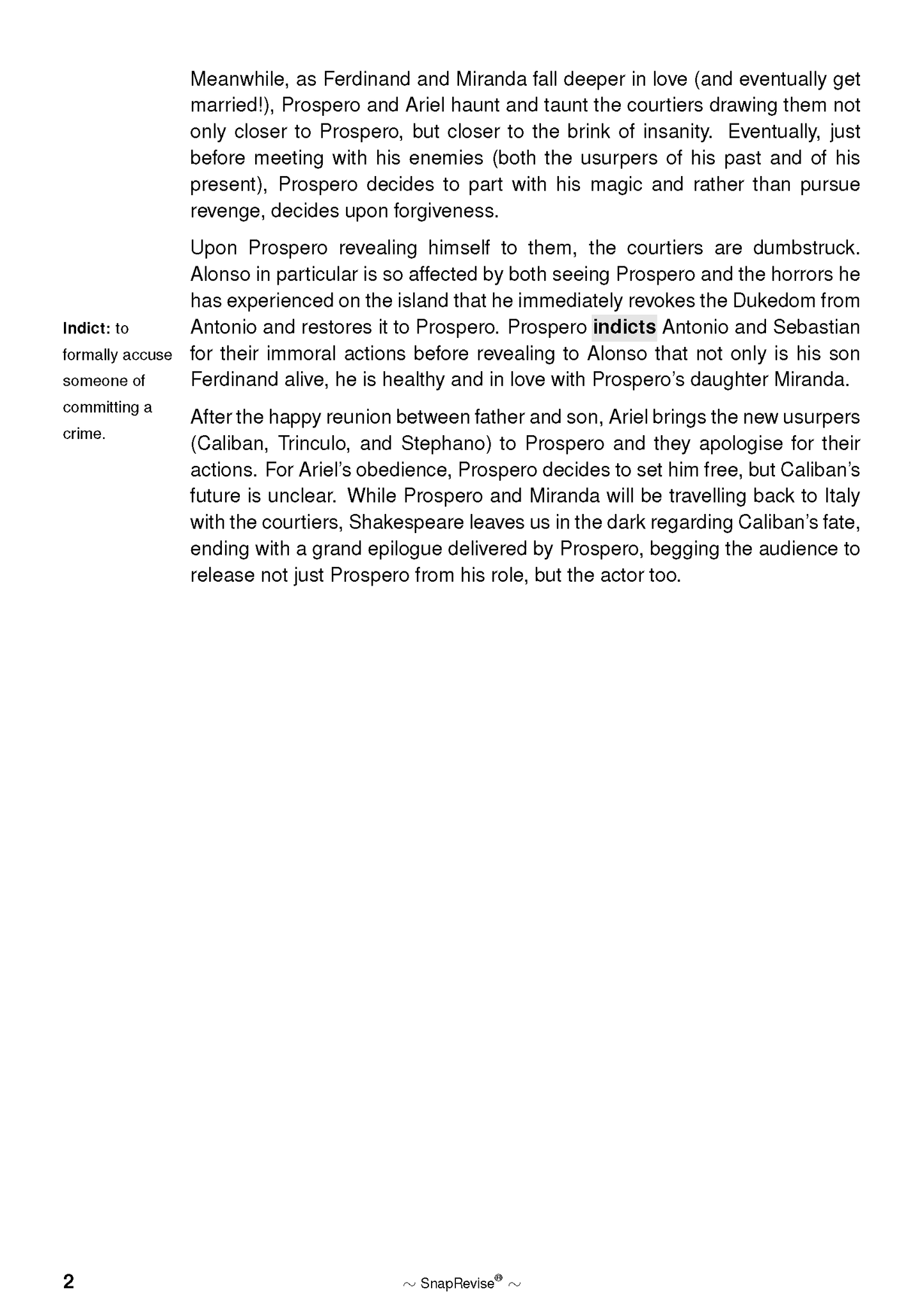 Text Guide: The Tempest by William Shakespeare