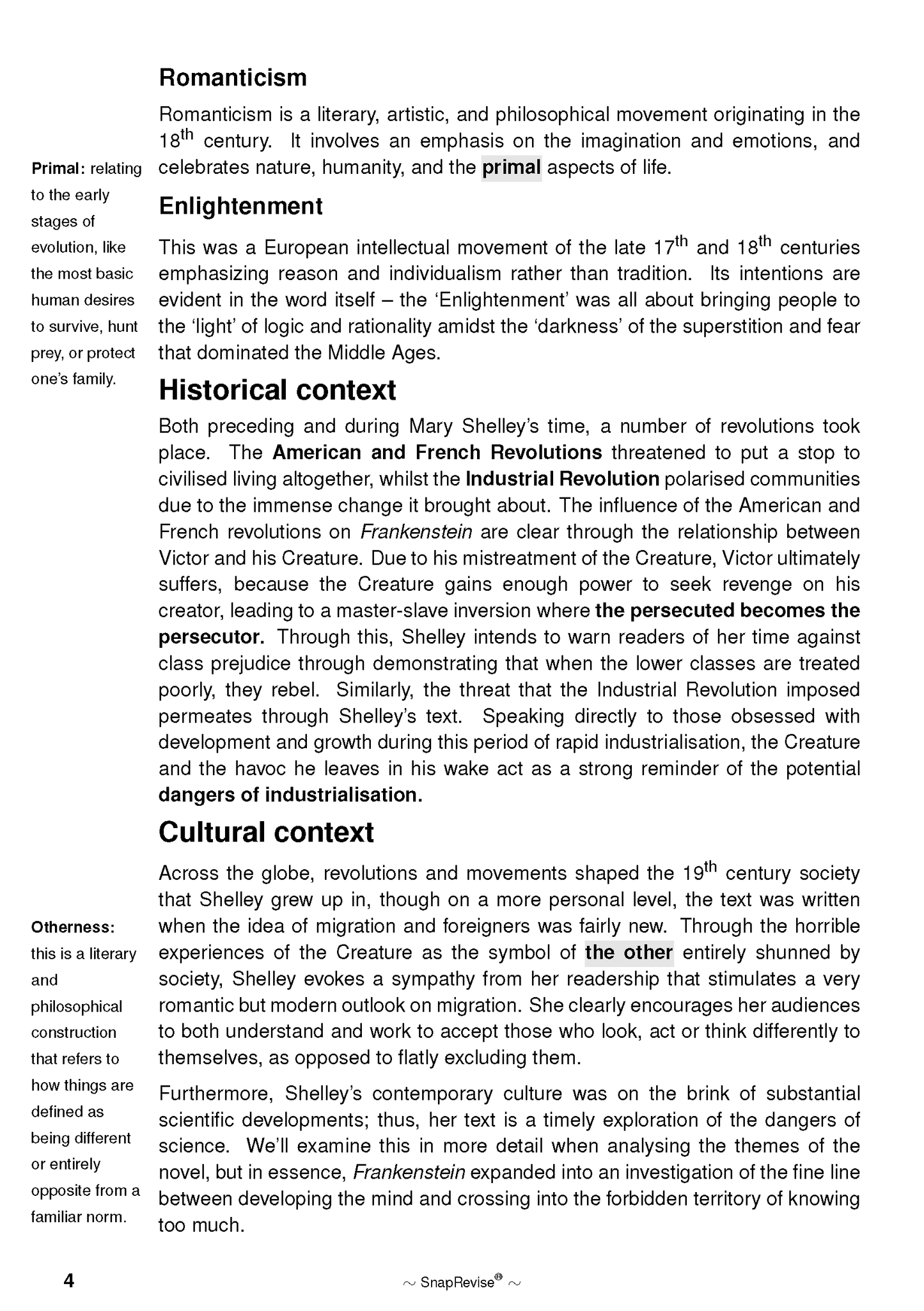 Text Guide: Frankenstein by Mary Shelley