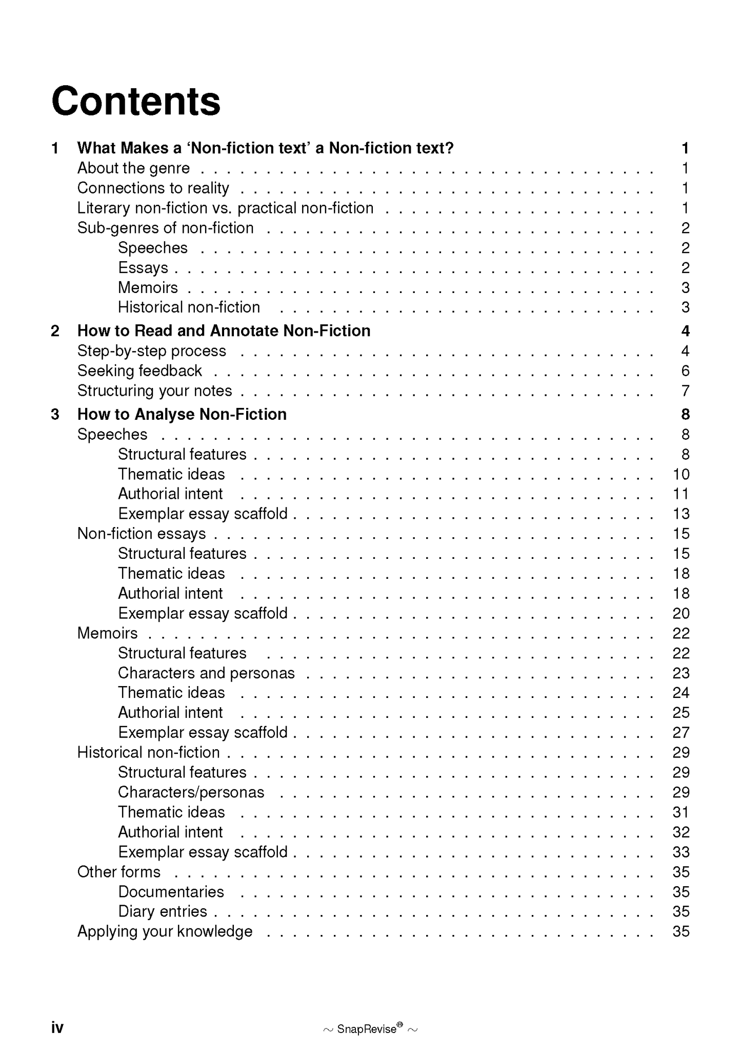 The SnapRevise Analysis Guides: How To Analyse Non-Fiction