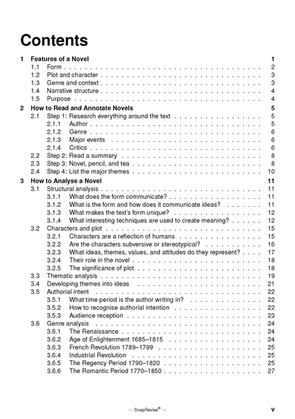 The SnapRevise Analysis Guides: How to Analyse Novels