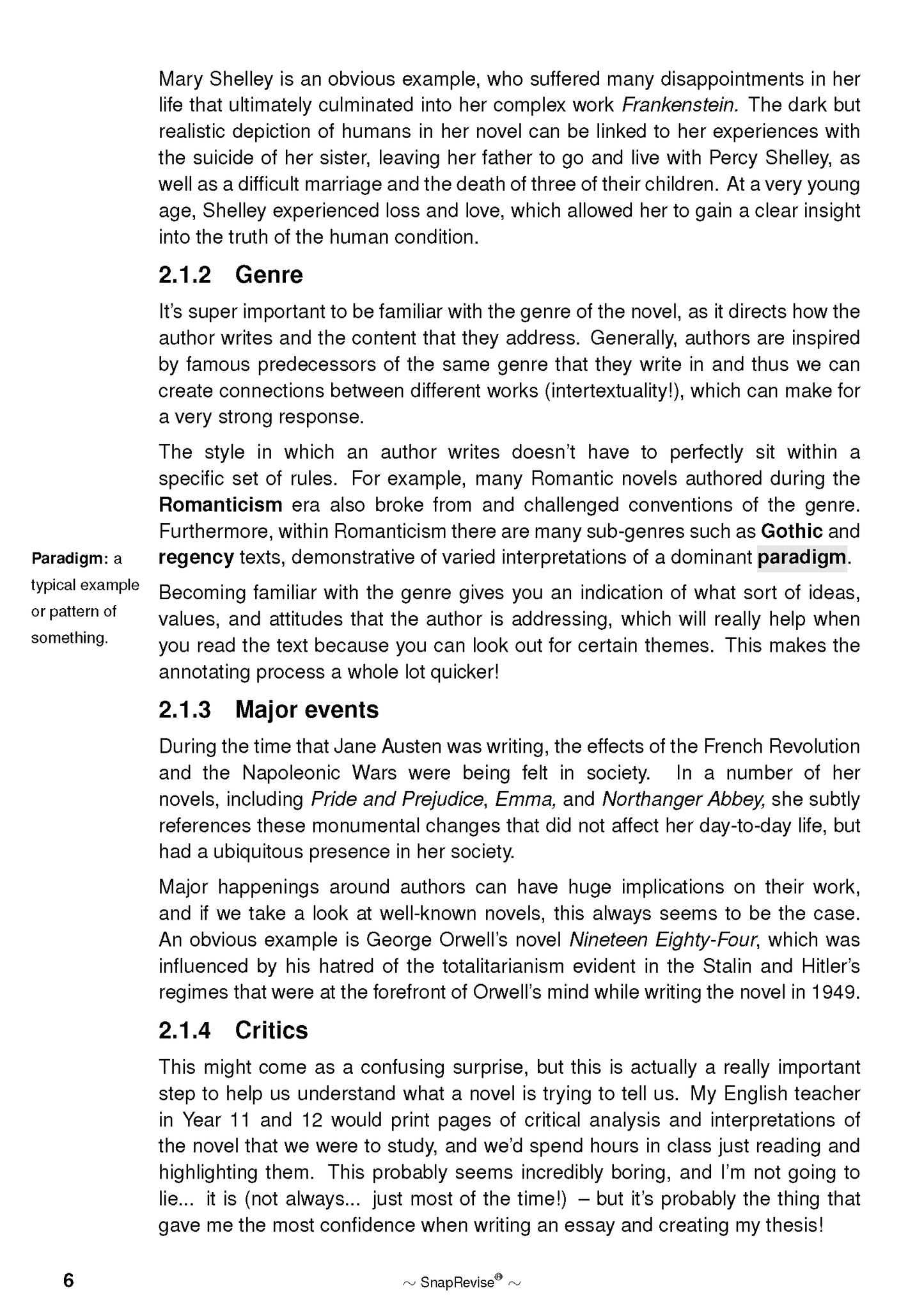 The SnapRevise Analysis Guides: How to Analyse Novels