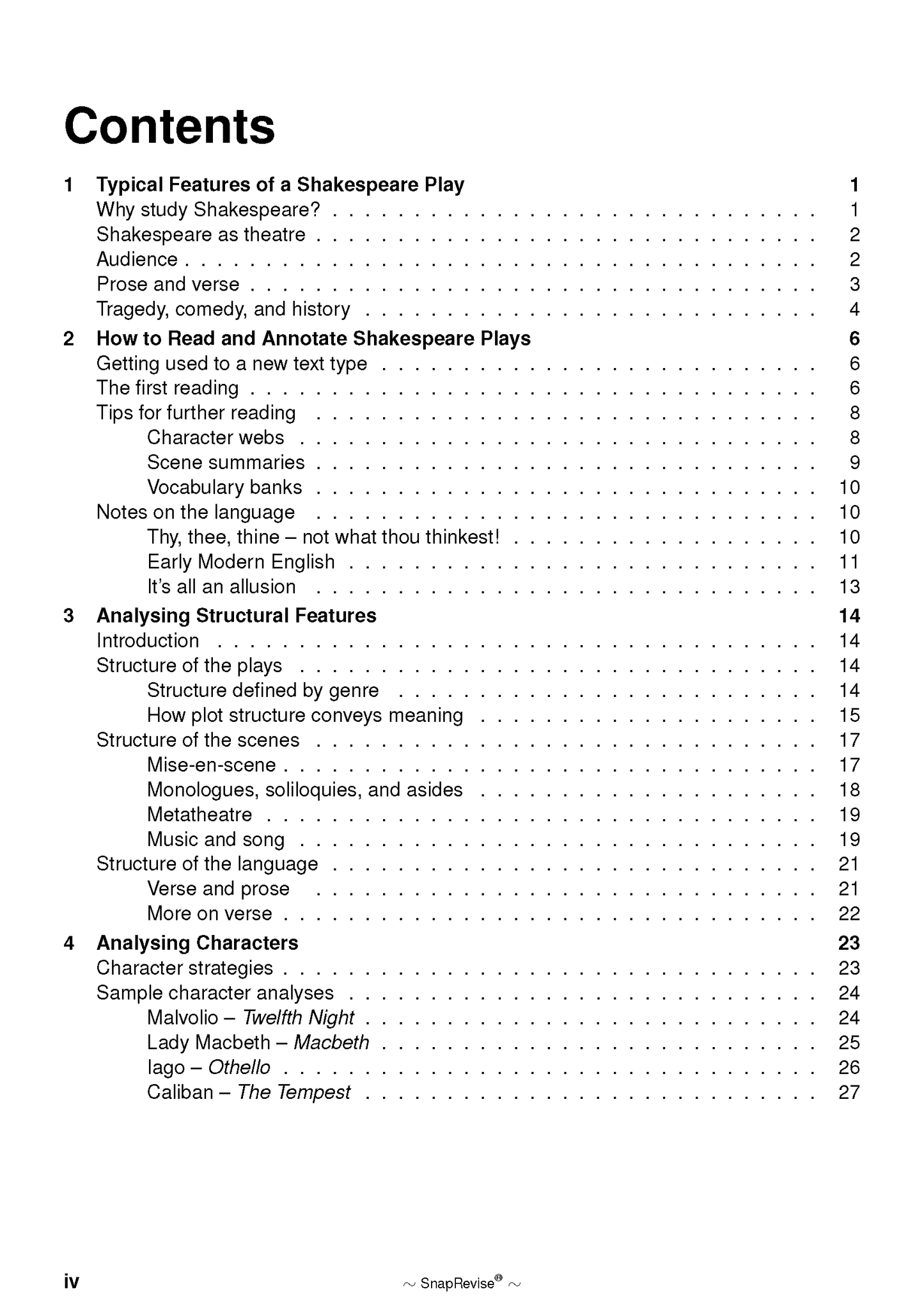 The SnapRevise Analysis Guides: How To Analyse Shakespeare