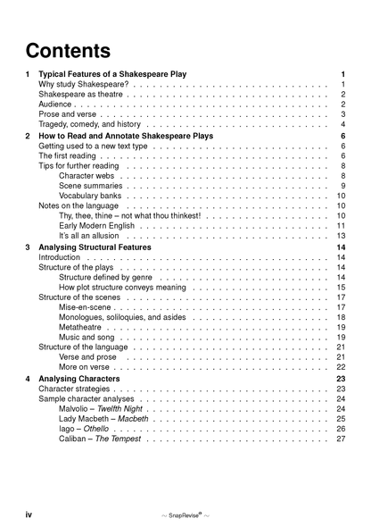 The SnapRevise Analysis Guides: How To Analyse Shakespeare