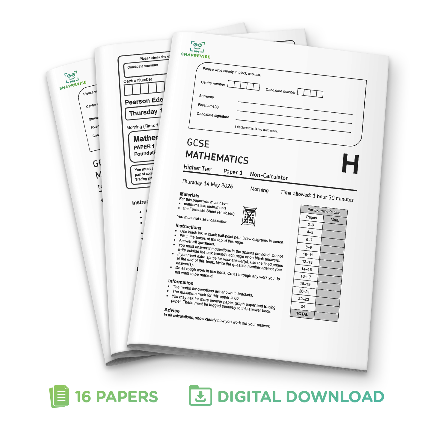 GCSE Maths Predicted Papers 2026 Bundle