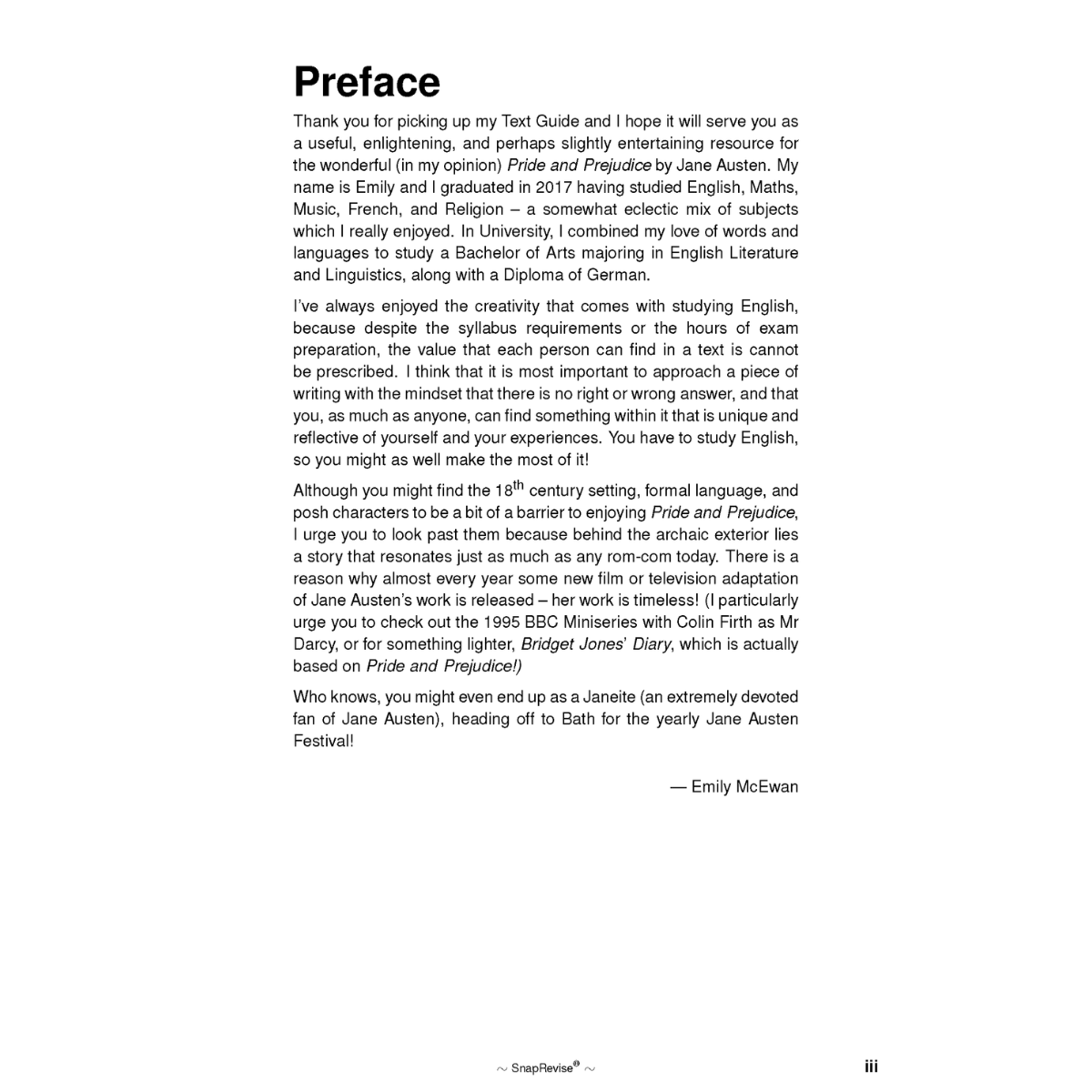 Text Guide: Pride and Prejudice by Jane Austen