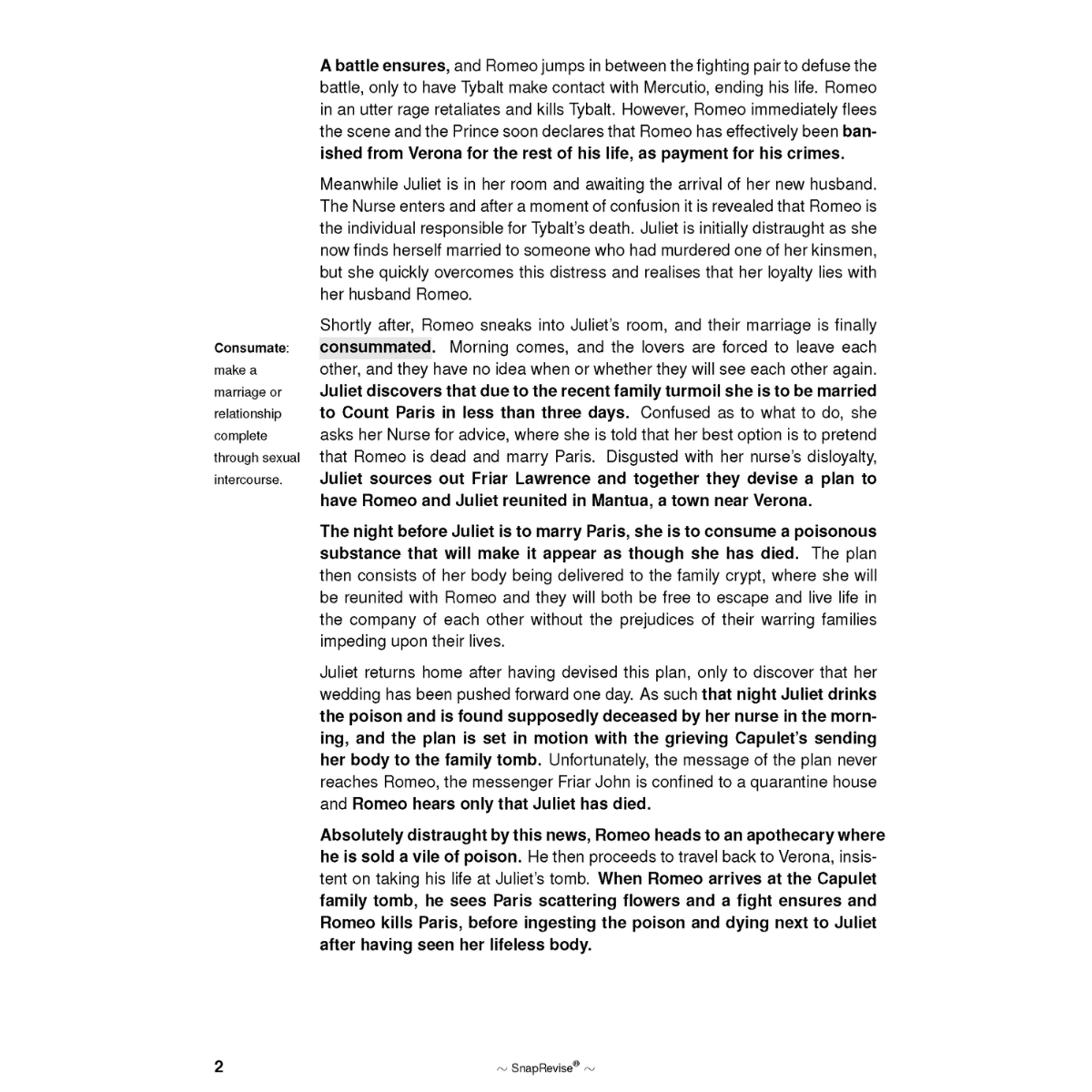 Text Guide: Romeo and Juliet by William Shakespeare – SnapRevise