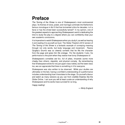 Text Guide: The Taming of the Shrew by William Shakespeare