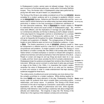 Text Guide: The Taming of the Shrew by William Shakespeare