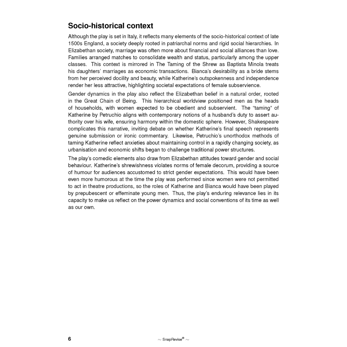 Text Guide: The Taming of the Shrew by William Shakespeare