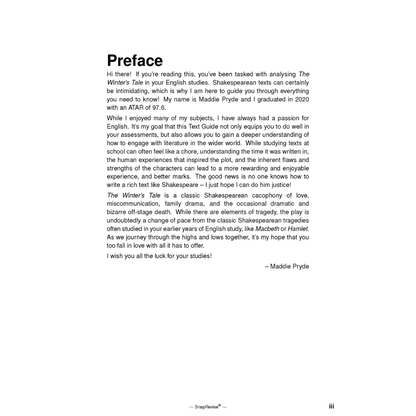 Text Guide: The Winter's Tale by William Shakespeare