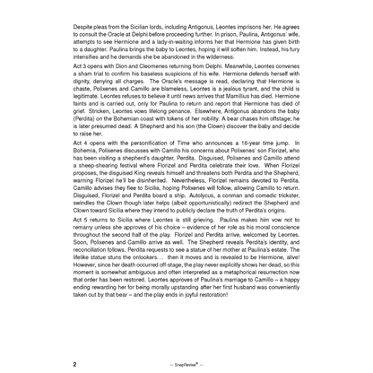 Text Guide: The Winter's Tale by William Shakespeare