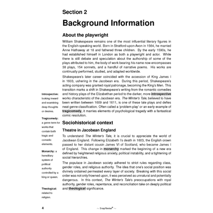 Text Guide: The Winter's Tale by William Shakespeare