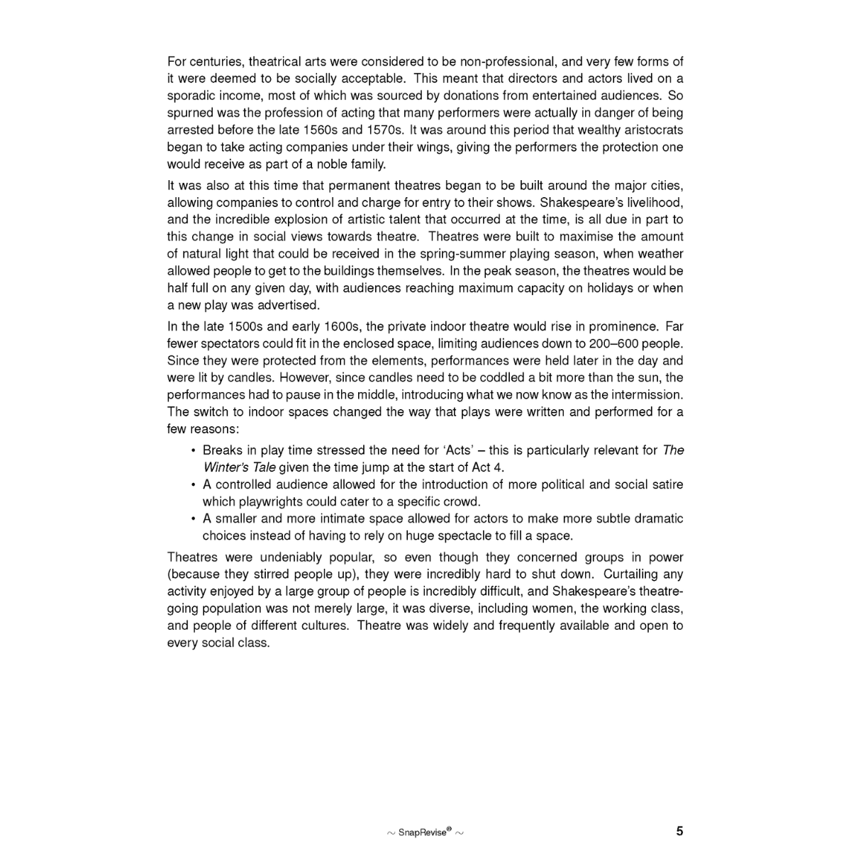 Text Guide: The Winter's Tale by William Shakespeare