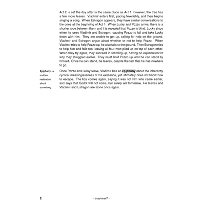 Text Guide: Waiting For Godot by Samuel Beckett