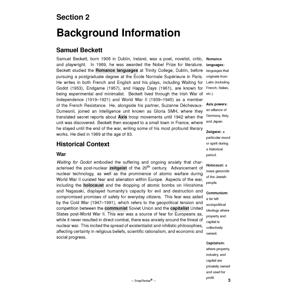 Text Guide: Waiting For Godot by Samuel Beckett