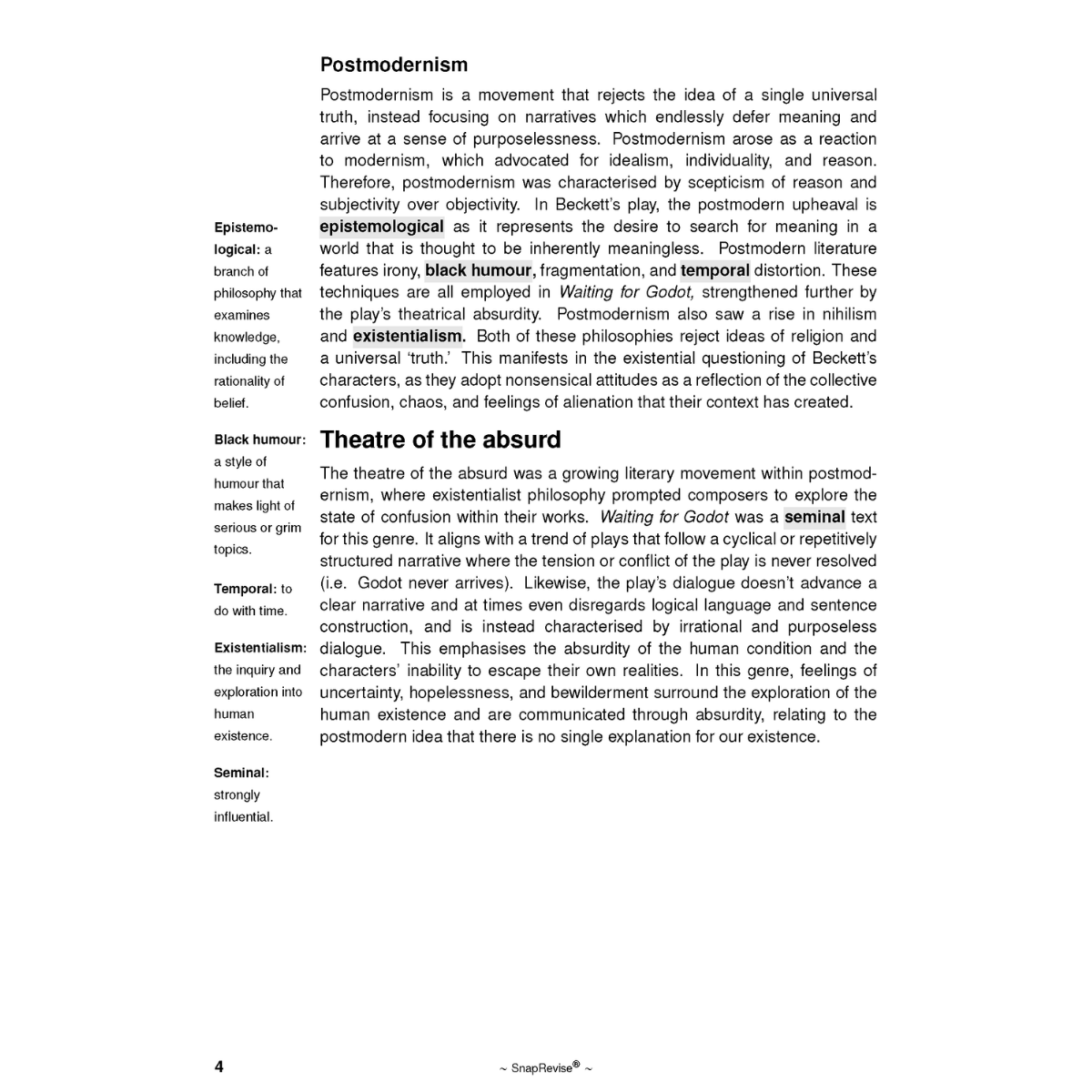 Text Guide: Waiting For Godot by Samuel Beckett