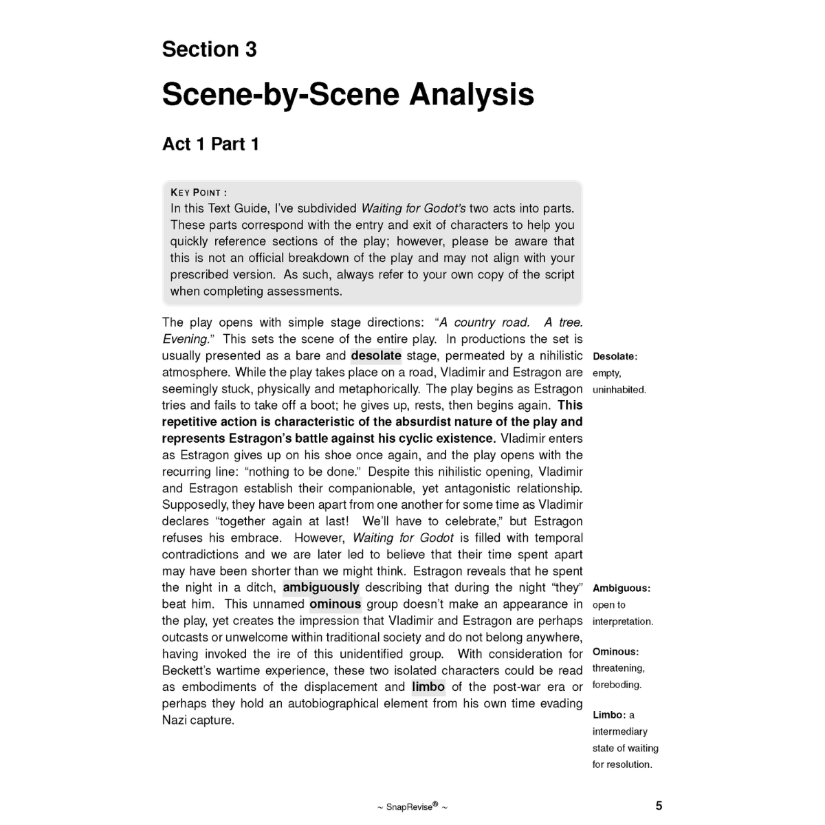 Text Guide: Waiting For Godot by Samuel Beckett